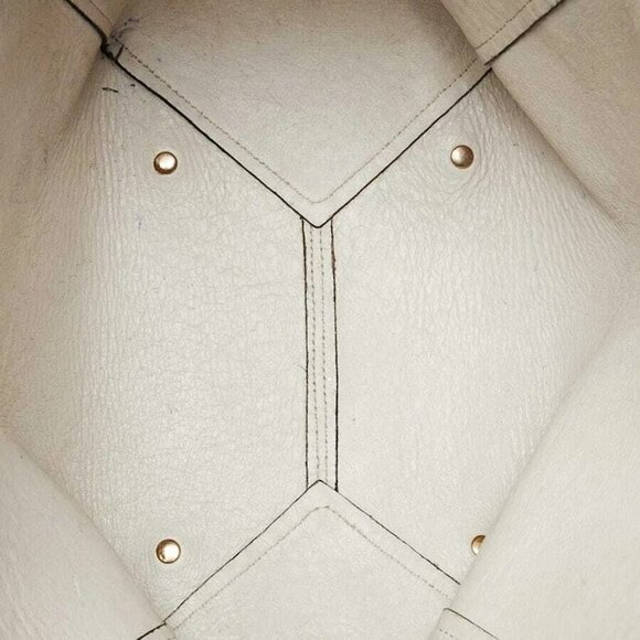 Burberry Grey Embossed Check Leather Small Canterbury Tote Bag - Picture 11 of 12